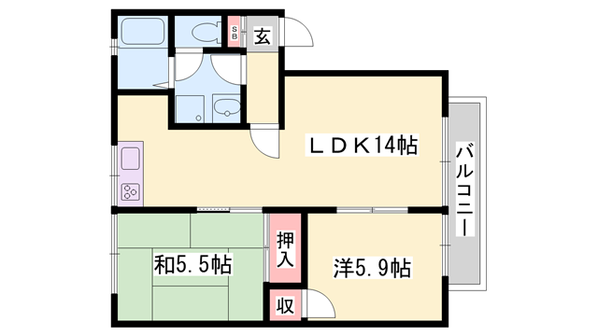グリーンハイツ高砂の物件間取画像